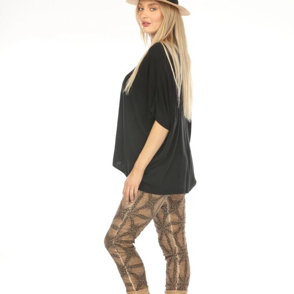 Black Batwings Style Soft Ravishing Top - Picture 4 of 6